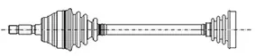 Піввісь (передня) VW Caddy III 1.2 TSI/1.6 TDI/1.9 TDI 04-15 (L) (36х28x514) METELLI Metelli 17-0883