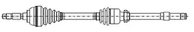Піввісь (передня) (R) Ford Transit/Tourneo 2.2TDCi 07-11 (28z/41z/1091mm) (+ABS48z) МКПП METELLI Metelli 17-1397 (фото 1)