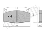Колодки гальмівні (передні) Opel Ascona B/C 75-88/Corsa A/Omega A/Vectra A 83-95/Kadett D/E 79-93 METELLI Metelli 22-0044-0 (фото 2)