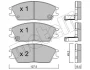 Колодки гальмівні (передні) Hyundai Accent I/II 94-05/Getz 02-10/Elantra 90-00/Pony 85-95 METELLI Metelli 22-0081-1 (фото 1)