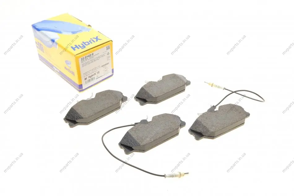 Колодки гальмівні (передні) Renault Laguna I 93-01/Megane I 96-03/Safrane 92-00 (з датчиком) METELLI Metelli 22-0142-0 (фото 1)
