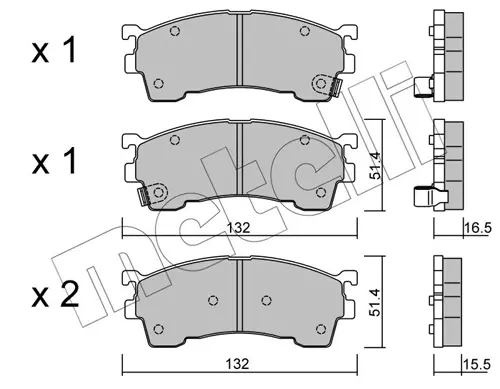 Колодки гальмівні (передні) Mazda 626 IV/V 91-02/MX-6 92-97/Ford USA Probe 93-98 METELLI Metelli 22-0223-1 (фото 1)