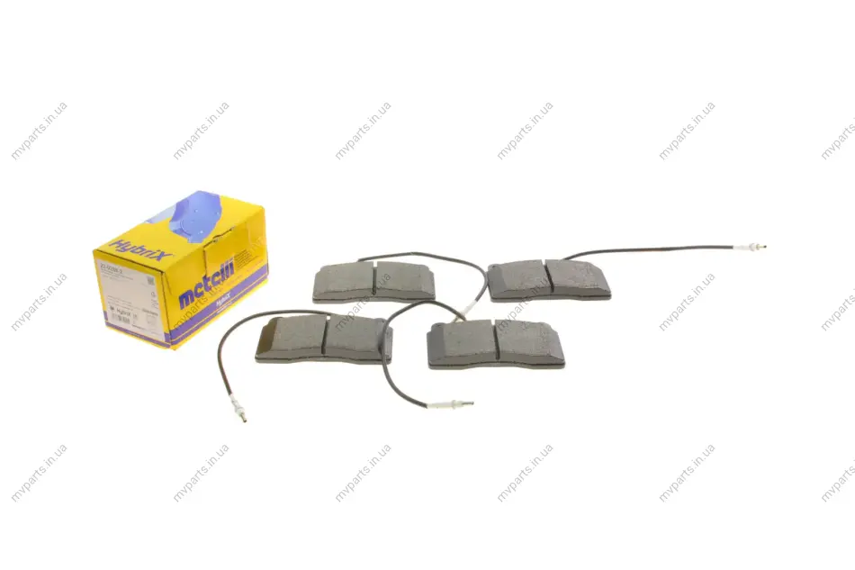Колодки гальмівні (передні) Citroen C8 02-/Peugeot 208 12-/ 3008 09-17/ 607/807 02- (з датчиками) METELLI Metelli 22-0288-2 (фото 1)