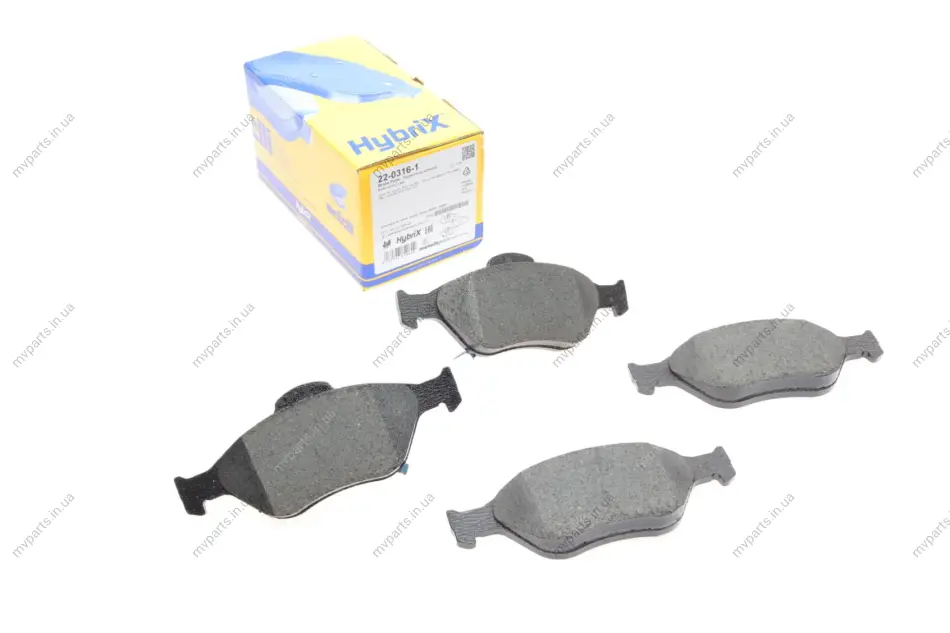 Колодки гальмівні (передні) Toyota Yaris 1.0-1.4 05- METELLI Metelli 22-0316-1 (фото 1)