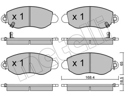 Колодки гальмівні (передні) Ford Transit 00-06 METELLI Metelli 22-0320-0