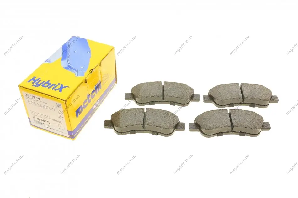 Колодки гальмівні (передні) Citroen C2/C4 04-/C3 09-/Berlingo/Peugeot 206/307 96-/207 06-/208 12- METELLI Metelli 22-0327-0 (фото 1)