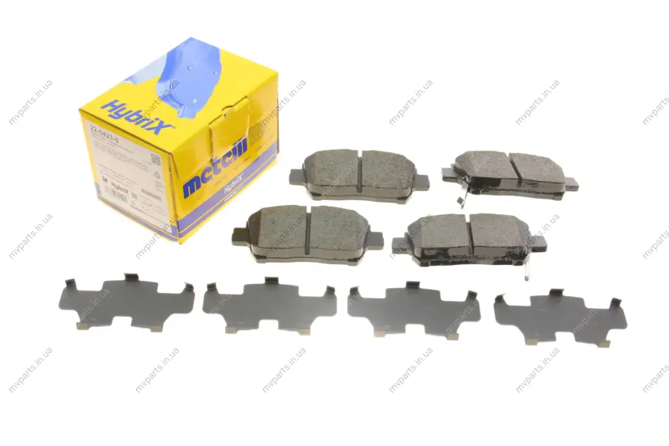 Колодки гальмівні (передні) Toyota Corolla 01-08/Prius 03-09/Yaris 99-05 METELLI Metelli 22-0423-0 (фото 1)