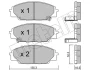 Колодки гальмівні (передні) Honda Civic VII/VIII 99- METELLI Metelli 22-0435-0 (фото 1)