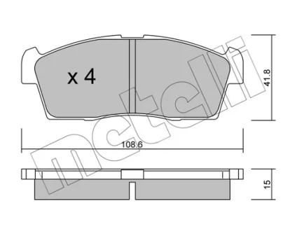 Колодки гальмівні (передні) Citroen C-Zero/Peugeot Ion 10- METELLI Metelli 22-0439-0