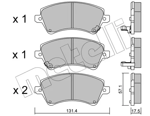 Колодки гальмівні (передні) Toyota Corolla 01-14 METELLI Metelli 22-0446-0 (фото 1)