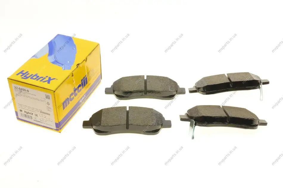 Колодки гальмівні (передні) Toyota Avensis 03-08/Corolla Verso 04-09 METELLI Metelli 22-0450-0 (фото 1)