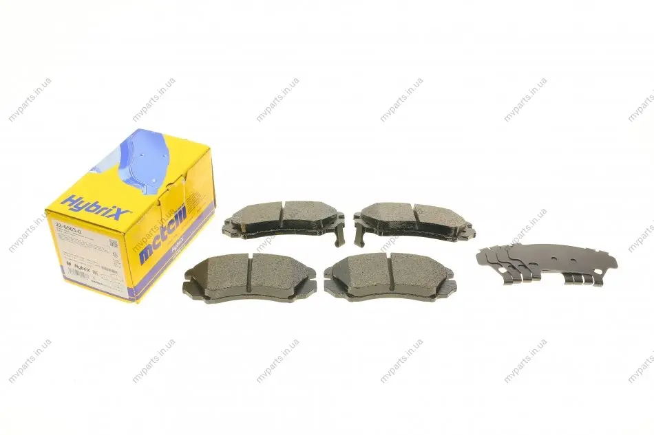 Колодки гальмівні (передні) Hyundai Sonata/Elantra 01-11/ix20 10-/Tucson/Kia Sportage/Carens 04- METELLI Metelli 22-0503-0 (фото 1)