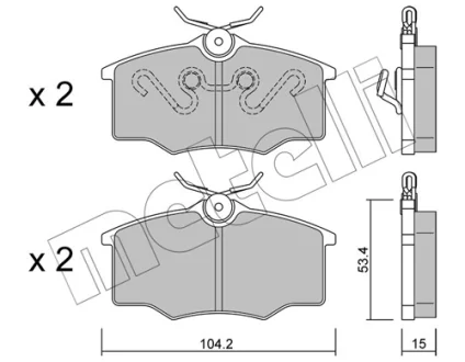 Колодки гальмівні (передні) Opel Corsa B 99-00 METELLI Metelli 22-0537-0