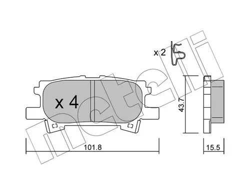 Колодки гальмівні (задні) Lexus RX 03-08 METELLI Metelli 22-0619-0 (фото 1)