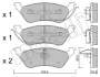 Колодки гальмівні (задні) Chrysler Voyager IV 00-08 METELLI Metelli 22-0625-0 (фото 1)