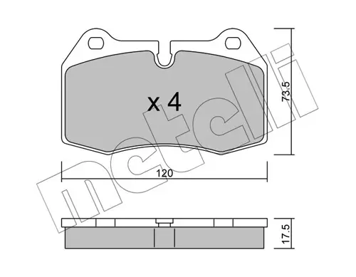 Колодки гальмівні (передні) BMW 7 (E38) 94-01/8 (E31) 90-99 METELLI Metelli 22-0645-0 (фото 1)