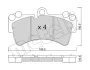 Колодки гальмівні (передні) Audi Q7 06-15/Porsche Cayenne/VW Touareg 02-10 METELLI Metelli 22-0654-0 (фото 2)