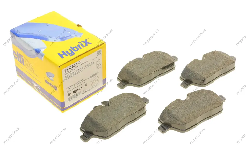 Колодки гальмівні (передні) BMW 1 (E81/E82/E87/E88) 04-13/2 (F45) 14-18 METELLI Metelli 22-0664-0 (фото 1)