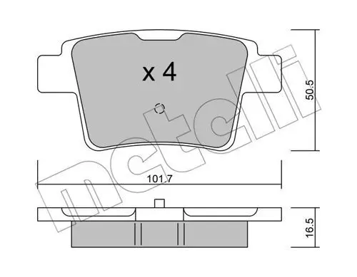 Колодки гальмівні (задні) Ford Mondeo III 1.8-2.2 00-07 METELLI Metelli 22-0677-0 (фото 1)
