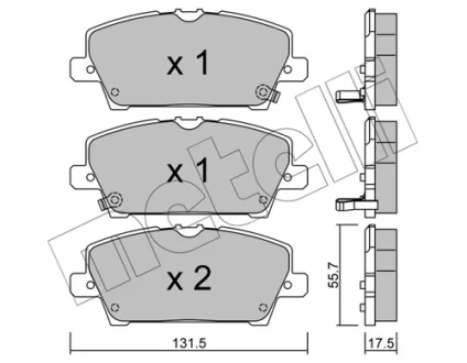 Колодки гальмівні (передні) Honda Civic VIII 05- METELLI Metelli 22-0728-0