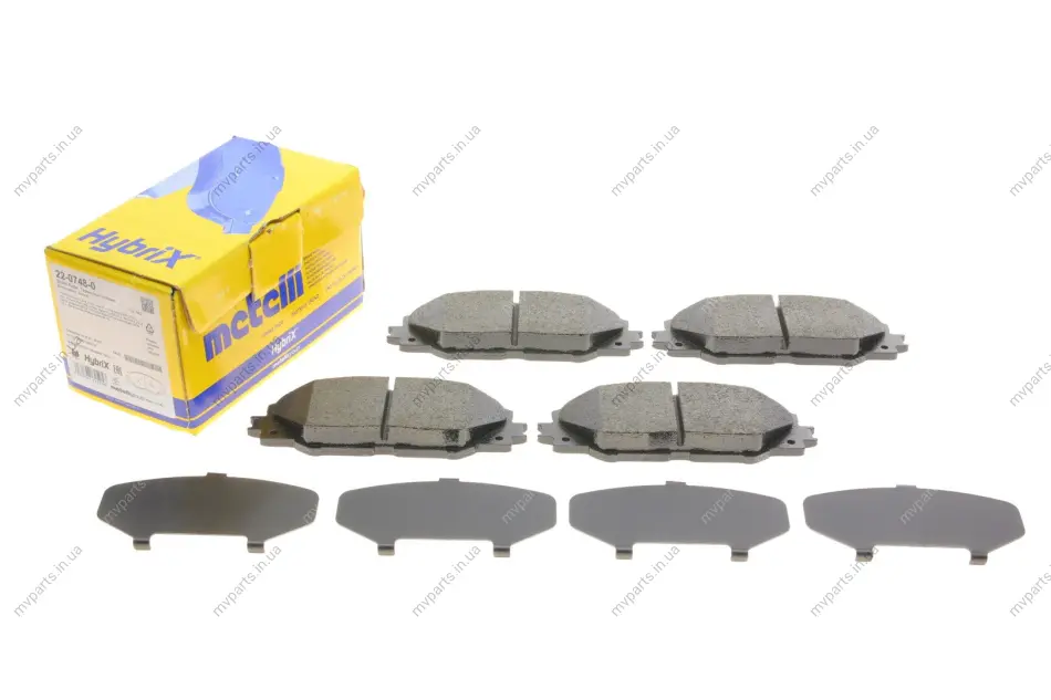 Колодки гальмівні (передні) Toyota Auris 10-18/Prius 08-/Rav4 III/IV 06- METELLI Metelli 22-0748-0 (фото 1)