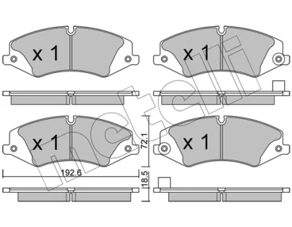Колодки гальмівні (передні) Land Rover Discovery IV/V 09-/Range Rover III/IV/Sport I/II 06- METELLI Metelli 22-0836-6