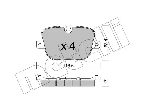 Колодки гальмівні (задні) Land Rover Range Rover III/Sport I/II 09- METELLI Metelli 22-0837-0 (фото 1)