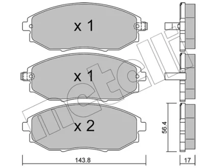 Колодки гальмівні (передні) Chevrolet Epica 04-11 METELLI Metelli 22-0845-0