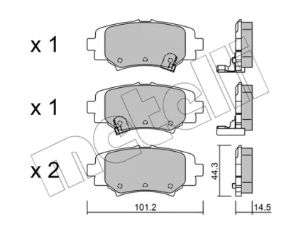 Колодки гальмівні (задні) Mazda 3 III 13- METELLI Metelli 22-0993-0