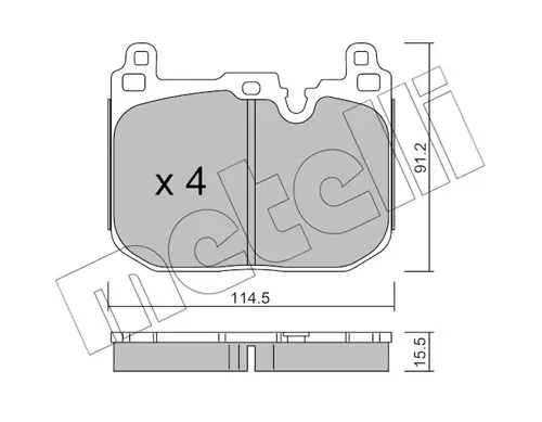 Колодки гальмівні (передні) BMW 1 (F40)/2 (F44)/X2 (F39) 18-/Mini Cooper 13- METELLI Metelli 22-1015-4 (фото 1)