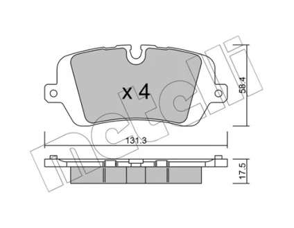 Колодки гальмівні (задні) Land Rover Range Rover 12-/Defender 19-/Discovery V 16- METELLI Metelli 22-1025-0