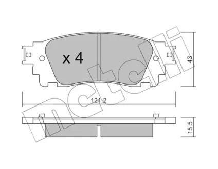 Колодки гальмівні (задні) Lexus NX 14- METELLI Metelli 22-1041-0