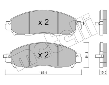 Колодки гальмівні (передні) Nissan Leaf 17- METELLI Metelli 22-1081-1