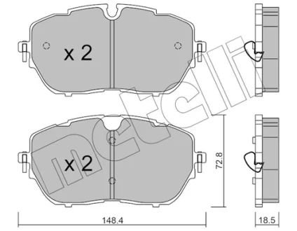 Колодки гальмівні (передні) Peugeot 308 II 13-/508 II 18- METELLI Metelli 22-1105-0