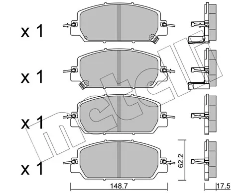Колодки гальмівні (передні) Honda CR-V V 17- METELLI Metelli 22-1153-0 (фото 1)