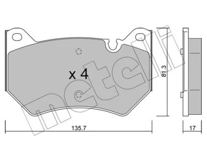 Колодки гальмівні (передні) Audi Q5 17- METELLI Metelli 22-1170-0