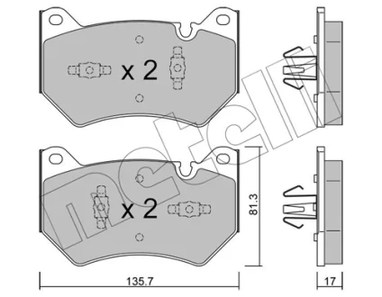 Колодки гальмівні (передні) Audi Q5 18- METELLI Metelli 22-1170-1