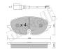 Колодки гальмівні (передні) Audi A3/Skoda Octavia/Seat Leon/VW Golf VIII 19-/Caddy 20- (+датчики) METELLI Metelli 22-1280-0 (фото 1)