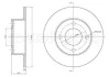 Диск гальмівний (задній) Audi 80 86-96/Audi 90 84-91/Audi 100 82-90 (245x10) (повний) METELLI Metelli 23-0185 (фото 1)