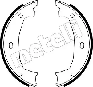 Колодки ручника BMW 1 (E81/E87/F20)/3 (F30/F80/E90/E93/E46) 98- (160x20) METELLI Metelli 53-0018 (фото 1)