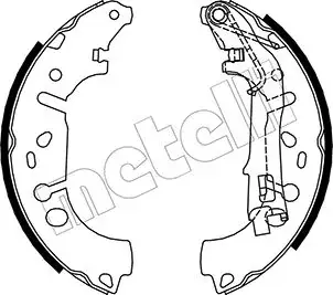 Колодки гальмівні (задні) Fiat Grande Punto/Linea/Punto/Opel Corsa D/E 05- (барабанні) (228.6x40) METELLI Metelli 53-0093 (фото 1)