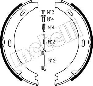 Колодки ручника MB 190 (W201)/C-class (W202/W203)/E-class (W124/W210) 82-07 (164x20) METELLI Metelli 53-0233K (фото 1)