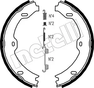 Колодки ручника MB E-class (W211/S211)/CLS-class (C219) 04-10 (180x25) METELLI Metelli 53-0243K (фото 1)