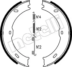 Колодки ручника MB Sprinter (W906/W907/W910)-/VW Crafter 30-50 06- (180x25) (з пружинками) METELLI Metelli 53-0246K (фото 1)