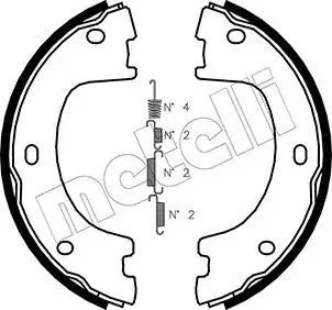 Колодки ручника MB Sprinter (W906) 509-519CDI OM642/OM651 06- 18/VW Crafter 2.0 TDI 11-16 (174x42) METELLI Metelli 53-0249K (фото 1)