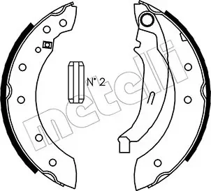 Колодки гальмівні (задні) Peugeot 106/206/306/Renault Clio/Laguna 93- (барабанні) (203x38) (Lucas) METELLI Metelli 53-0350