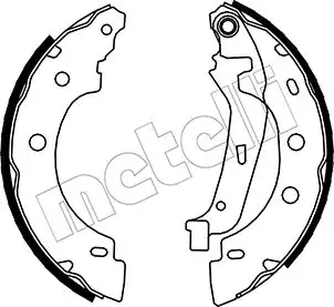 Колодки гальмівні (задні) Renault Kangoo 97-/Nissan Kubistar 03- (барабанні) (203.2x39) (Bendix) METELLI Metelli 53-0355 (фото 1)