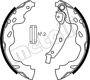 Колодки гальмівні (задні) Suzuki Swift III/Opel Agila/Citroen C1/Peugeot 107/108/Toyota Aygo 05- (барабанні) (200x32) METELLI Metelli 53-0438
