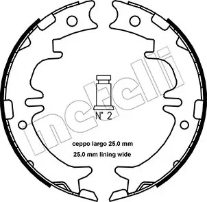 Колодки ручника Lexus GS/IS/LS/RX/SC 93-15/Toyota Highlander/Rav4 94-07/Mitsubishi Pajero III 08- (190x45) METELLI Metelli 53-0439