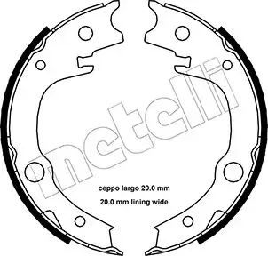 Колодки ручника Toyota Avensis 03-08/Corolla 00-07/Yaris 99- (173x32) METELLI Metelli 53-0443 (фото 1)